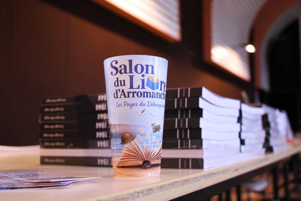 Gobelet personnalisé Salon du livre Arromanches